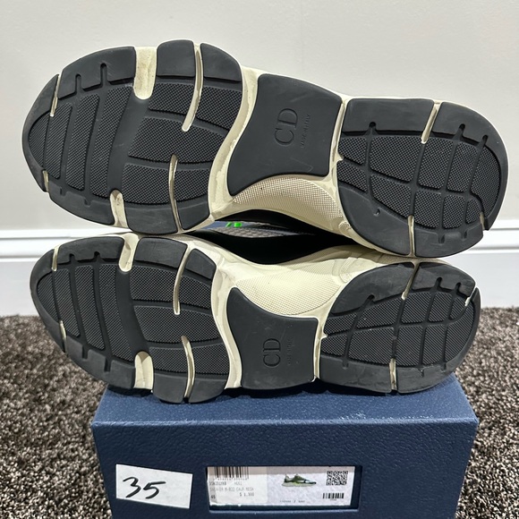 Dior x Kim Jones B22 Olive Green & White Sneakers - Picture 6 of 10